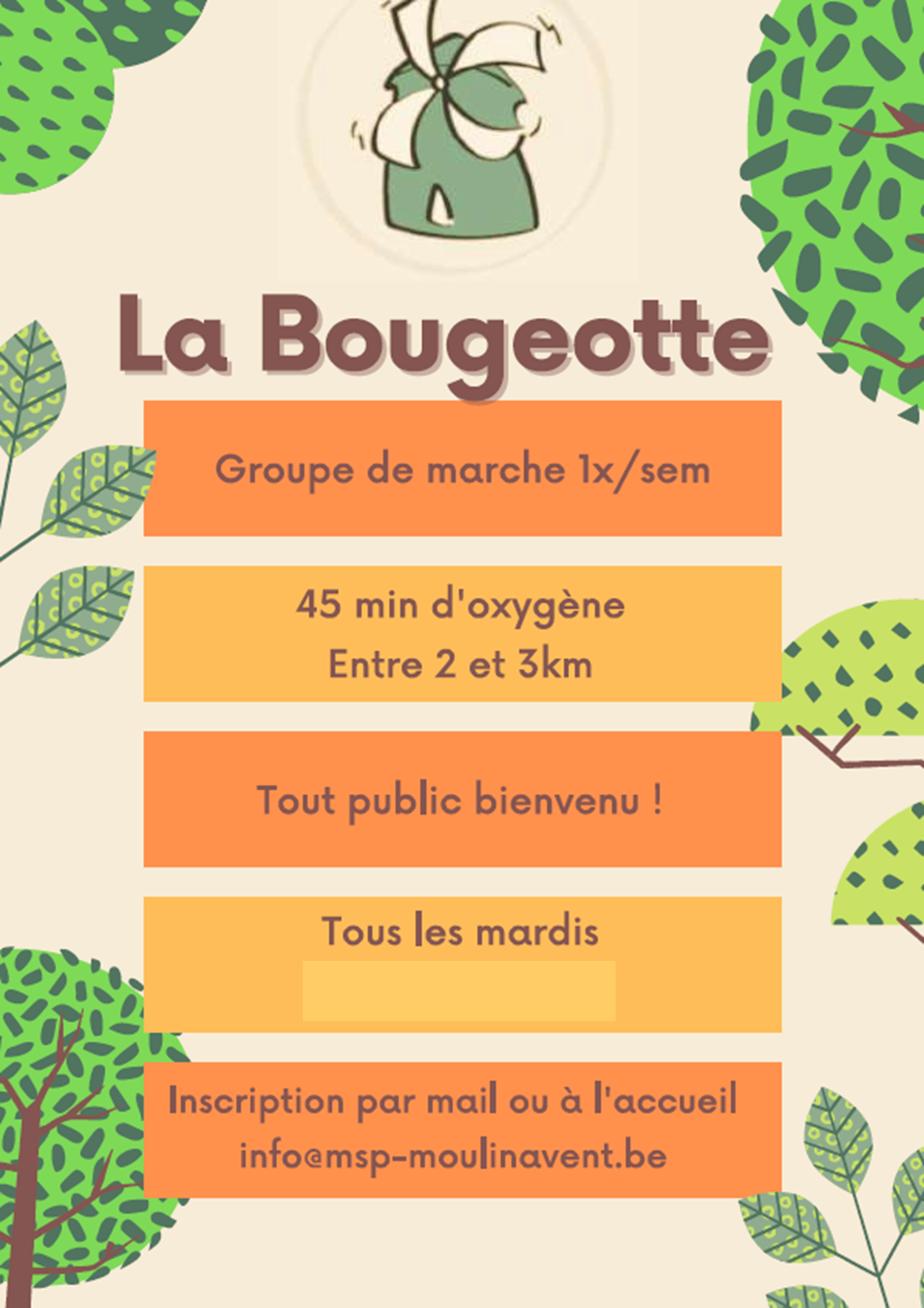 La Bougeotte : marchez chaque mardi avec nous!